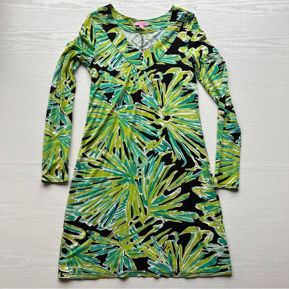 Lilly Pulitzer Envy Dress‎ Womens Small Westerly Greens Long Sleeve